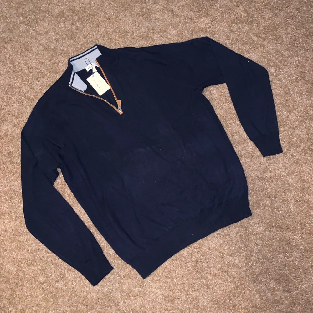 Peter Millar Navy Blue Men’s Quarter Zip Size Large